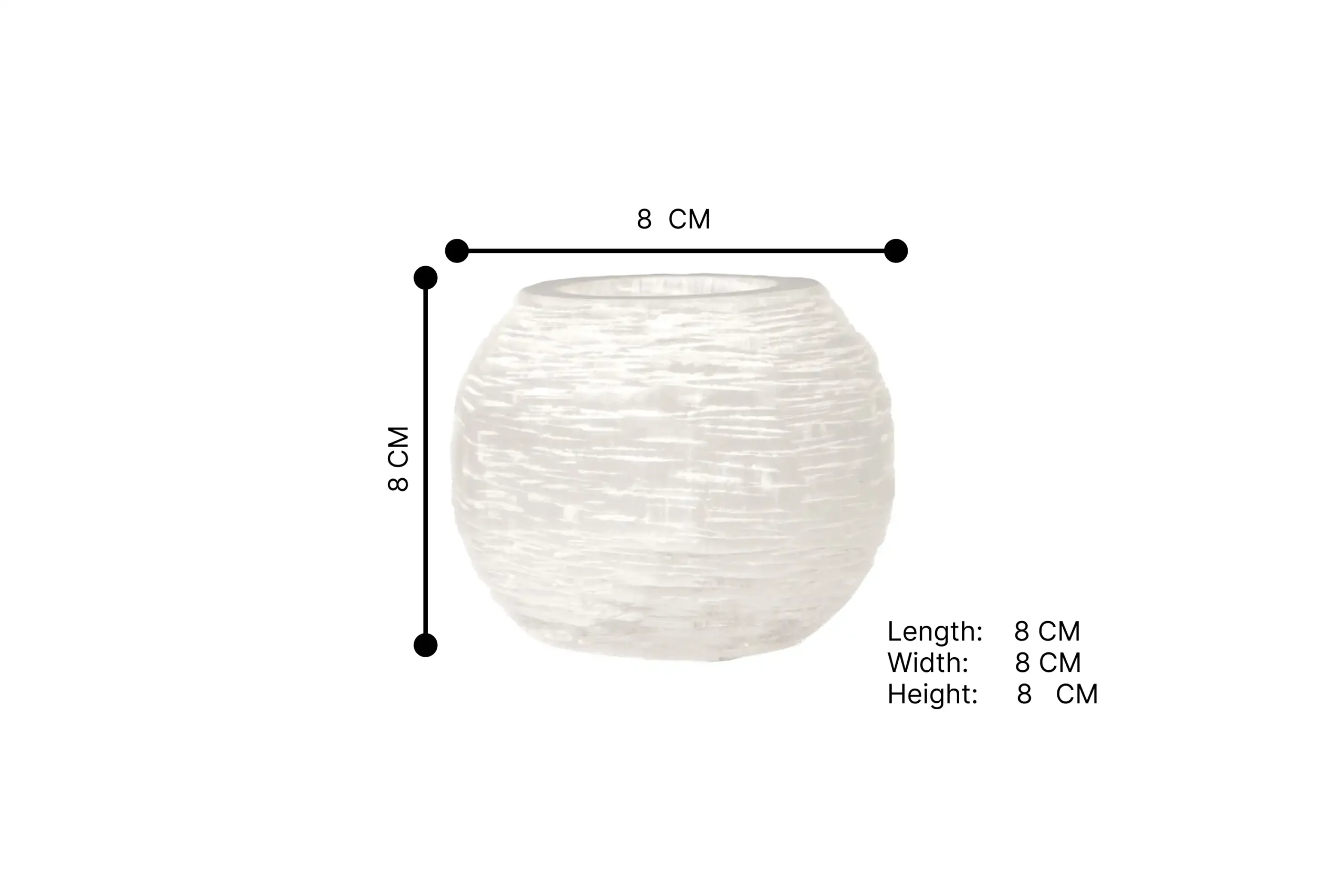 003-White Selenite THL rough round Glacier-5 1 M