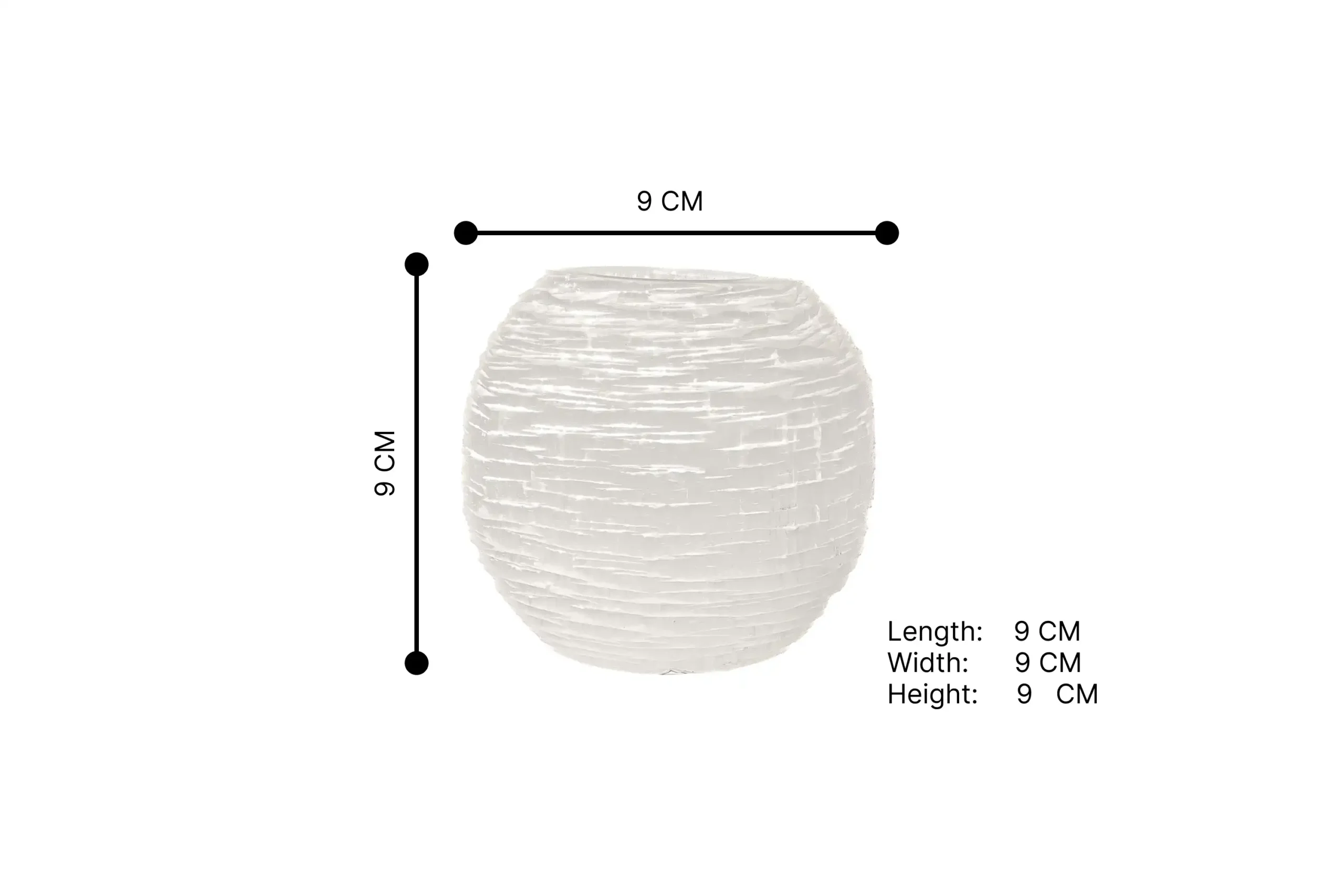 003-White Selenite Tealight holder rough round Glacier L (5)