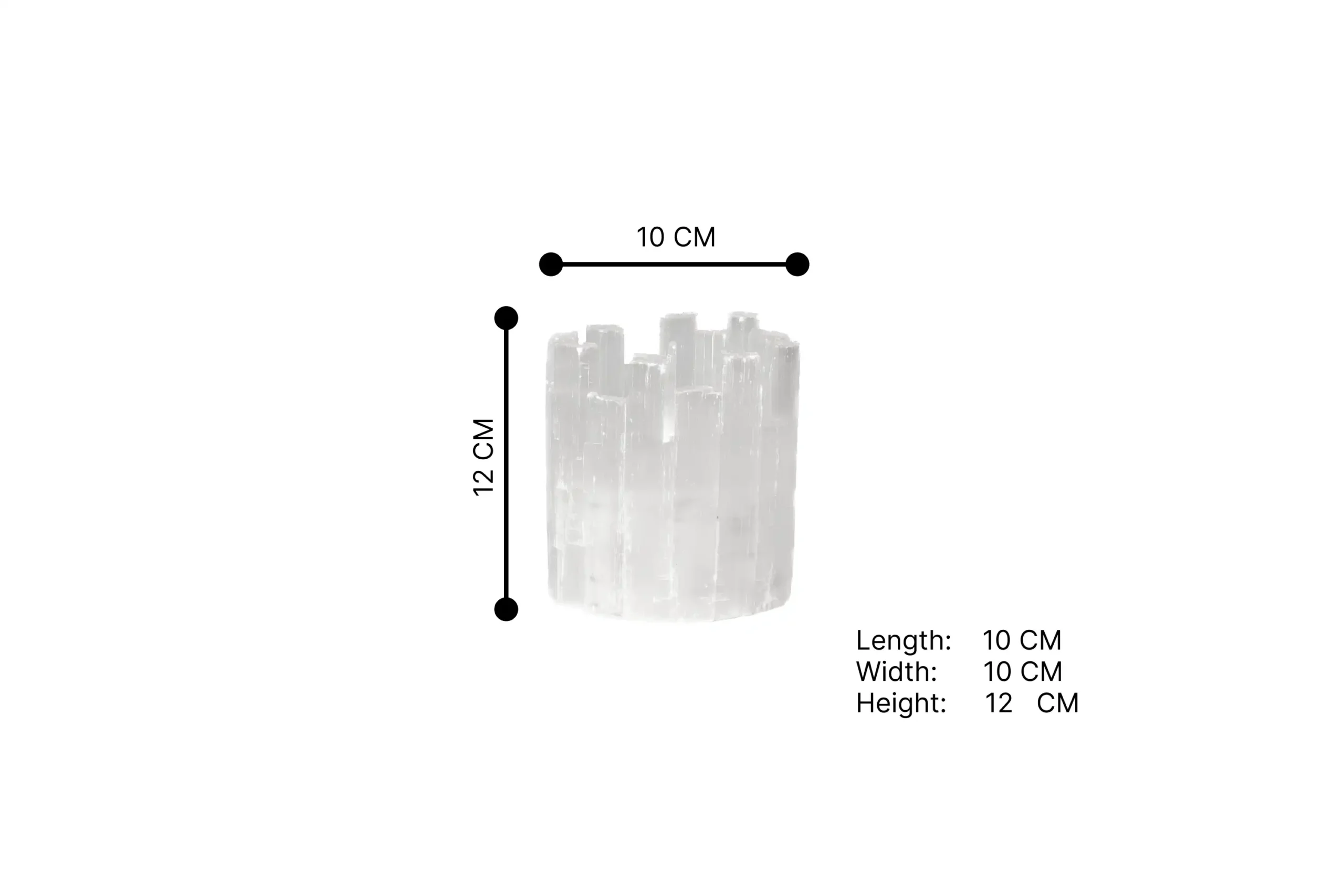 004-White Selenite Icycle Tealight holder round L(2)