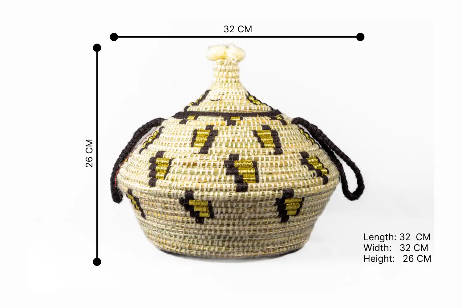 4 _ basketery001_Beige Nomad_s Nest Gedra with black handles Large 1