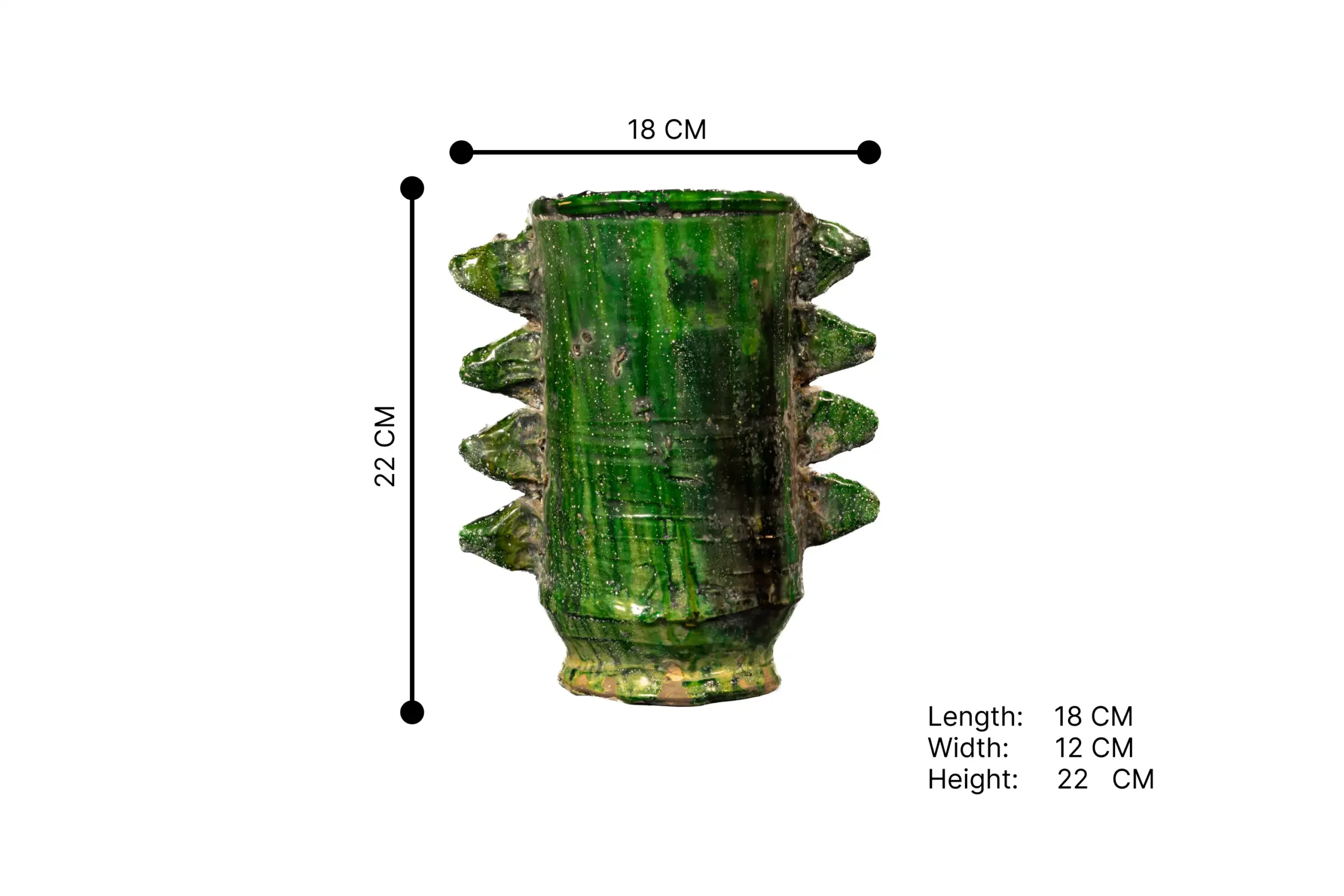 Tamgroute Pottery Wings Vase (1)