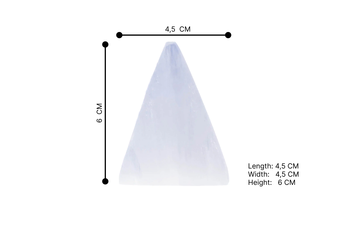 0084-White Selenit Pyramid S