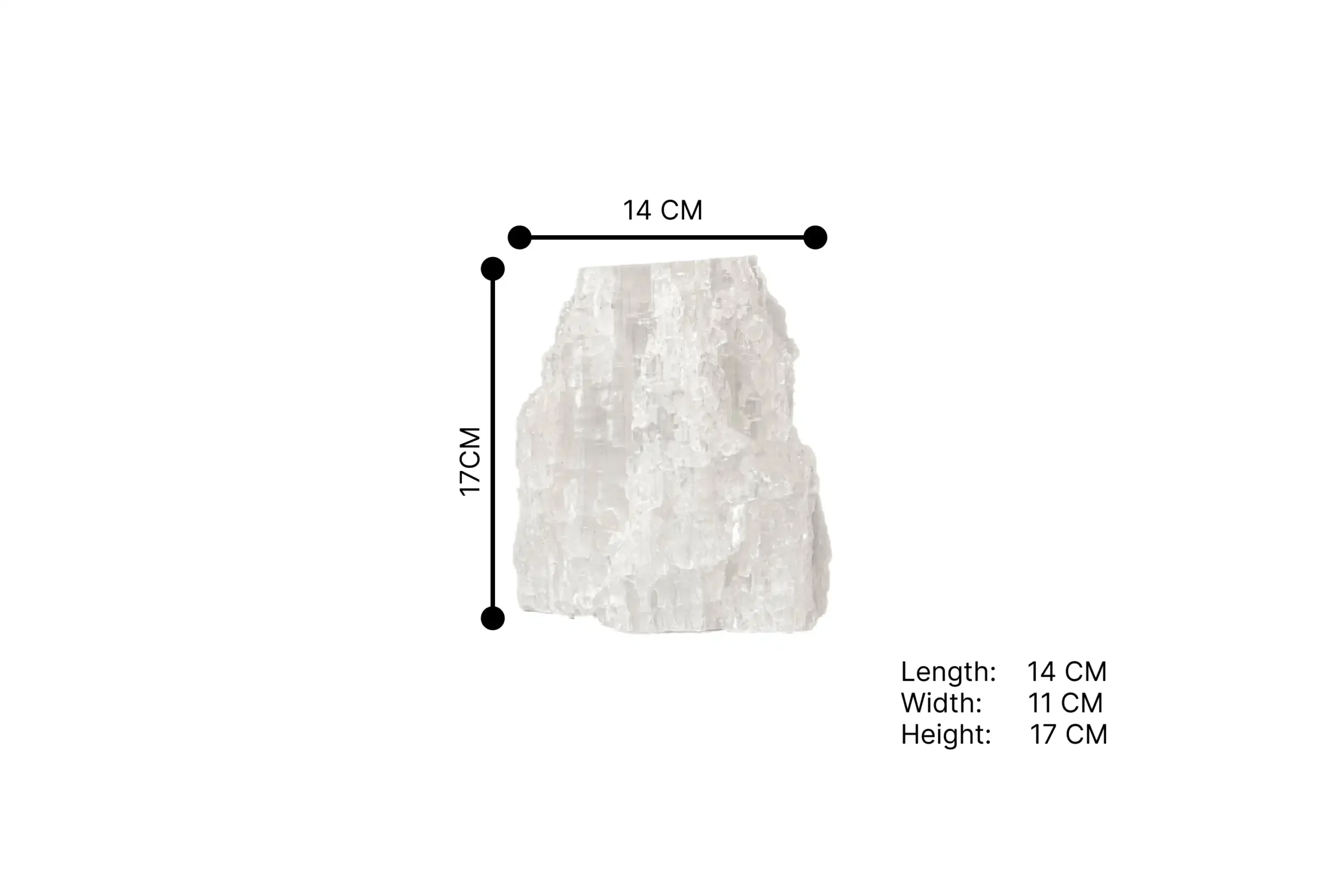 0088-White Selenite Tealight holder iceberg L