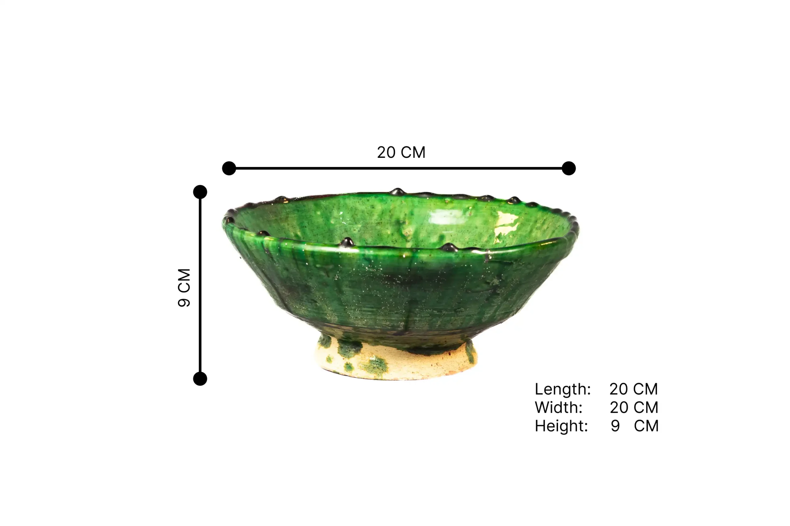 65-Tamgroute Pottery Touareg Bowl L