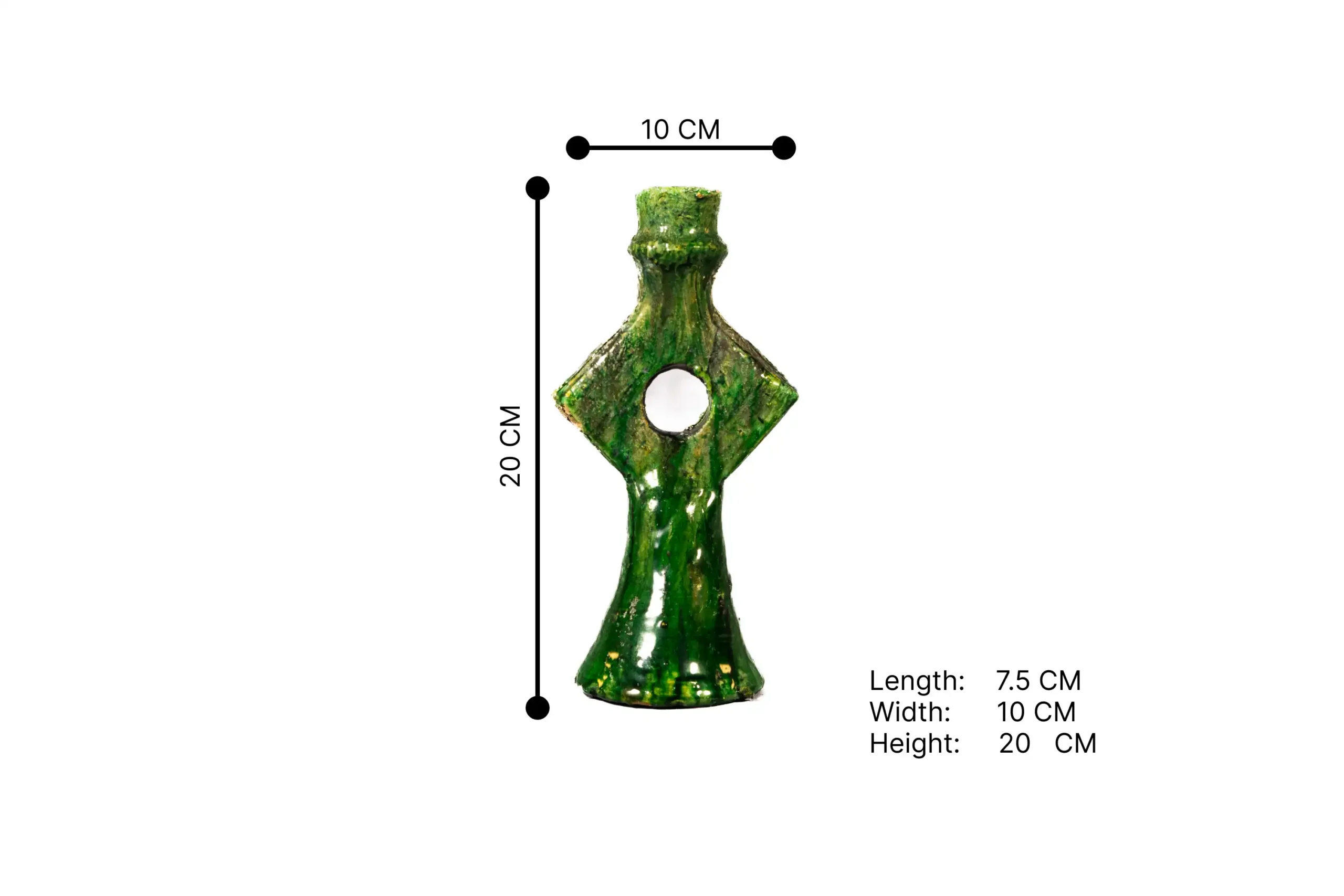 70-Tamgroute Pottery Candles holder Square-1(1) st