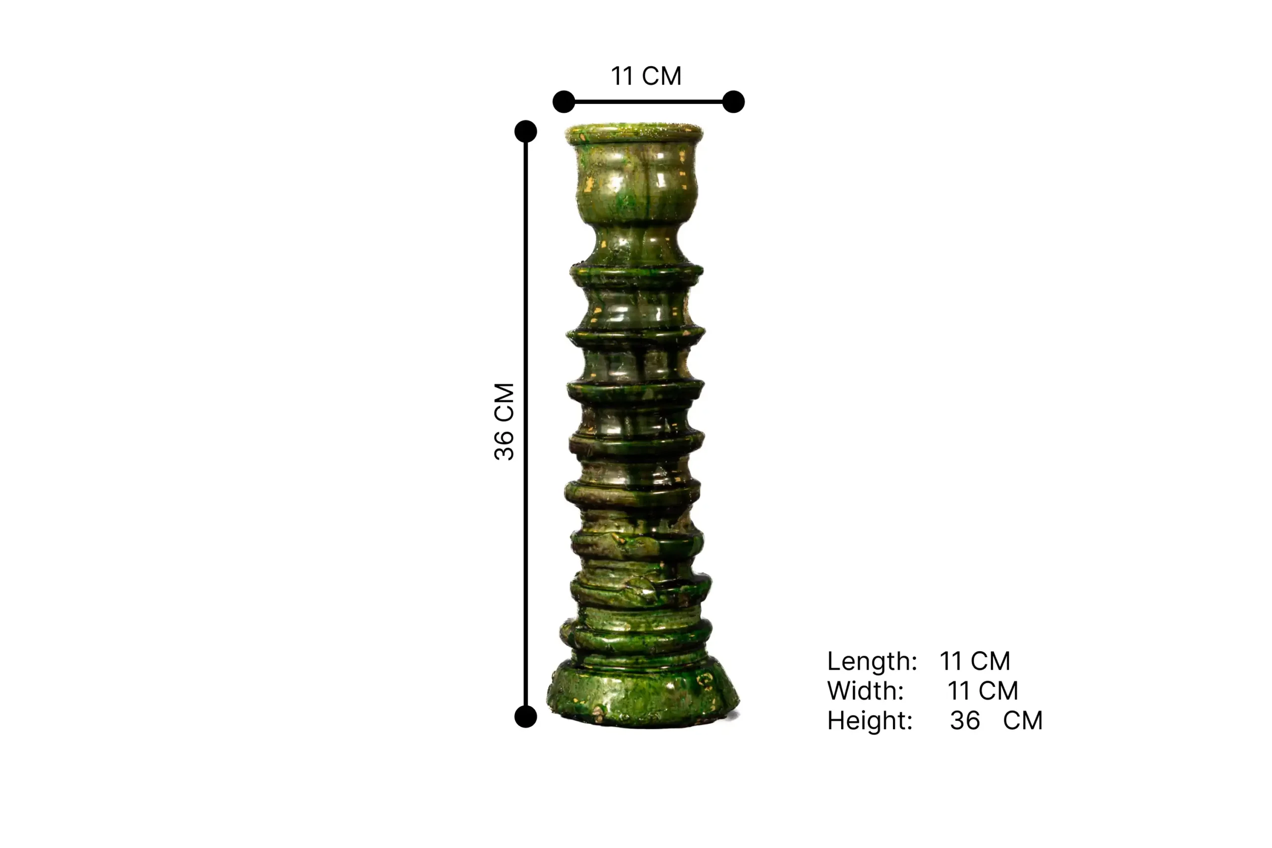 Tamgroute Pottery Candle Stick (2)