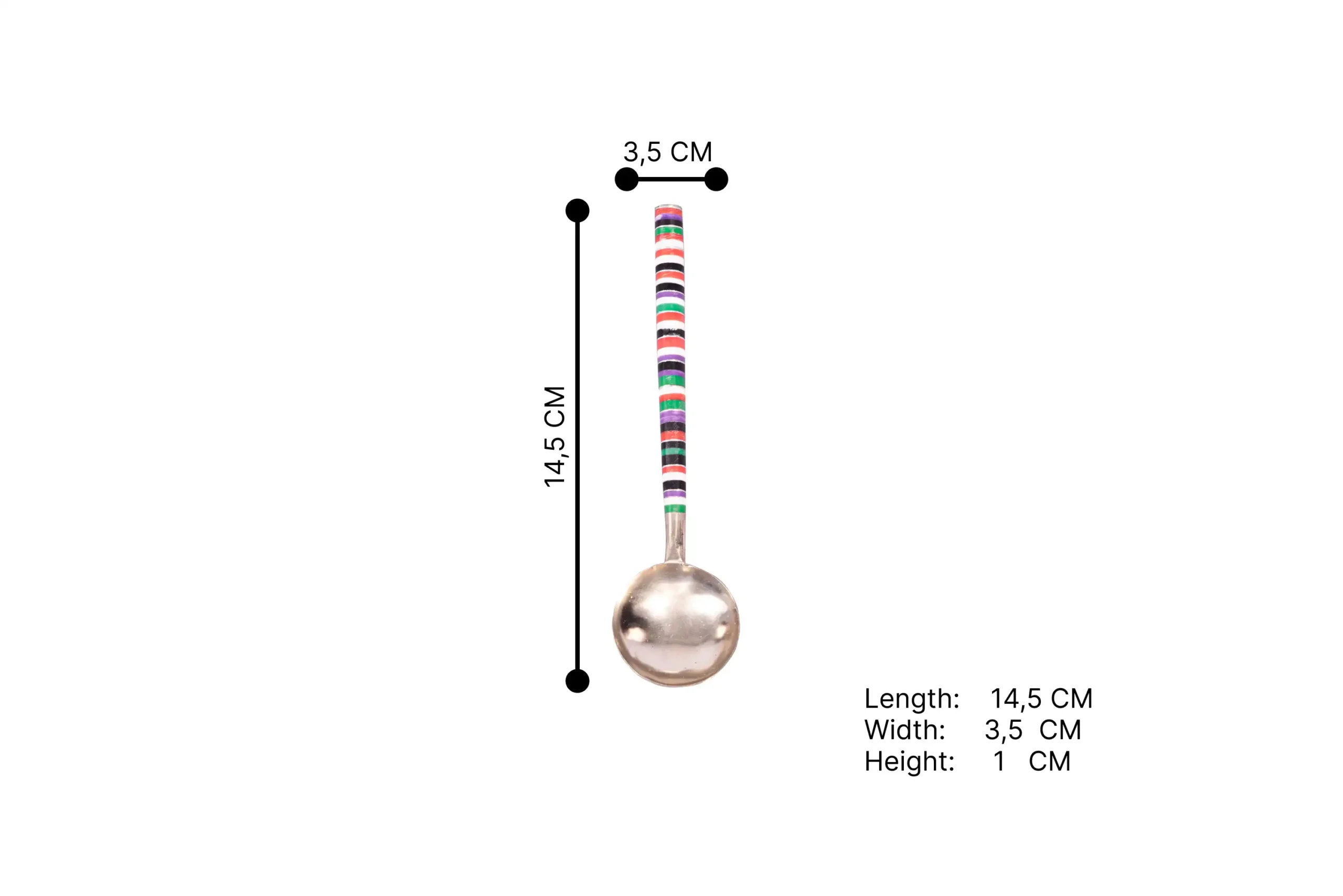 120-Metal Colorful Spoon (6) ST