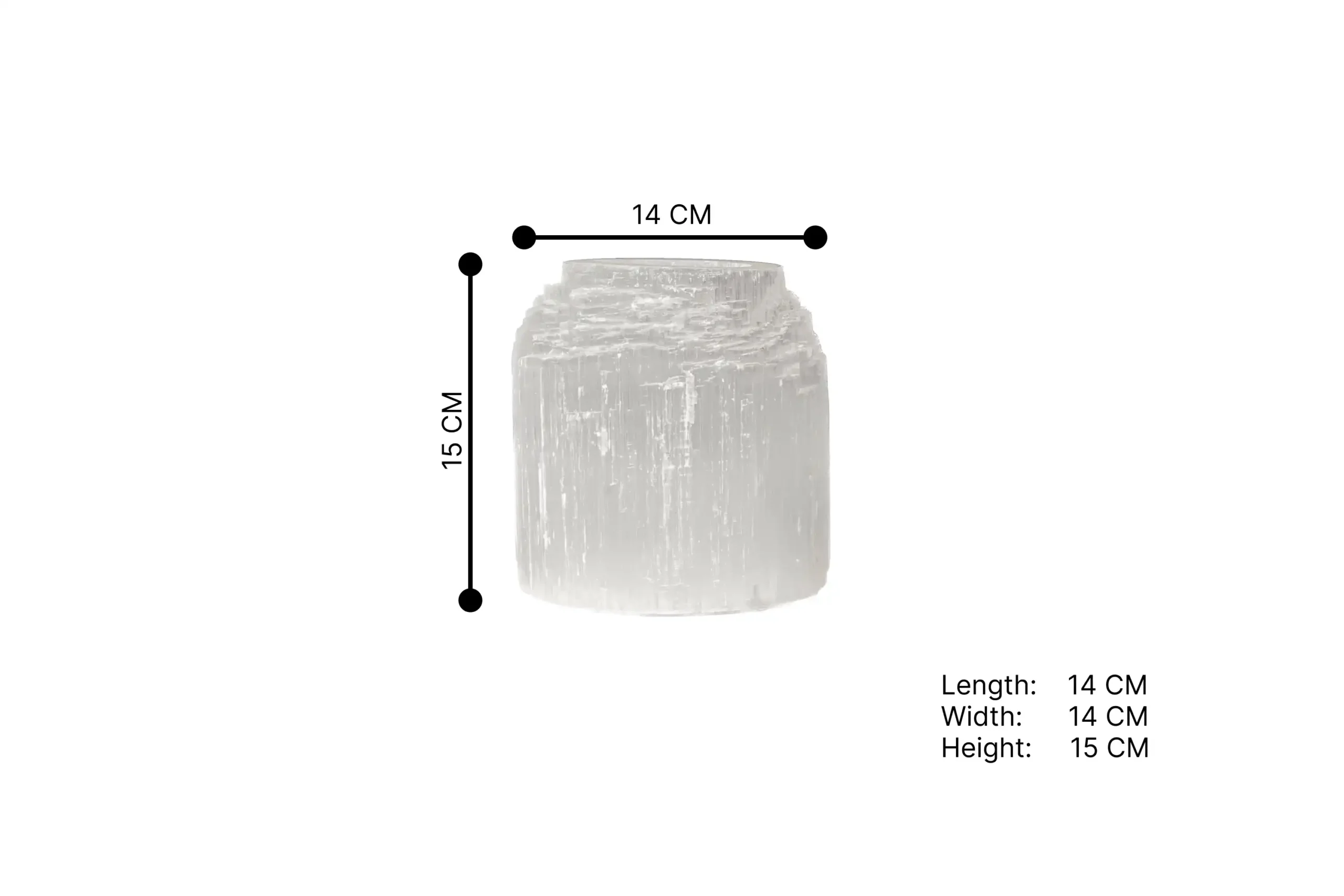 76-White Selenite Tealight holder cascade L (5)