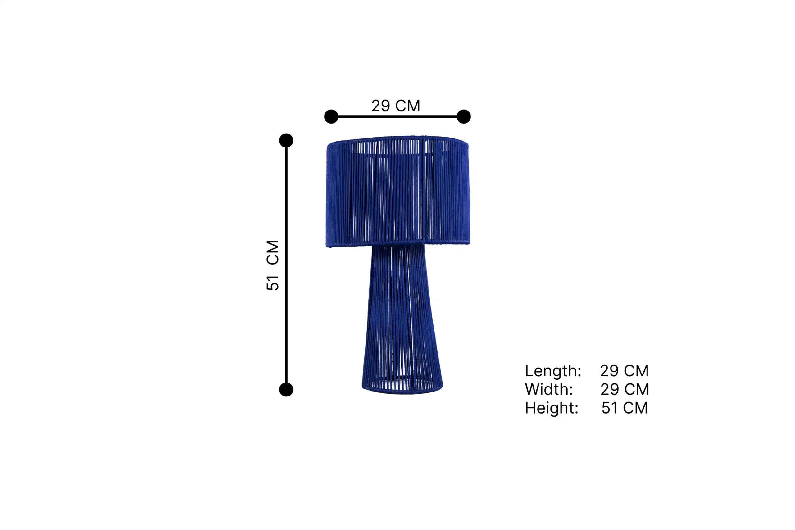 125-Blue Fiber Table Lamp (3) ST