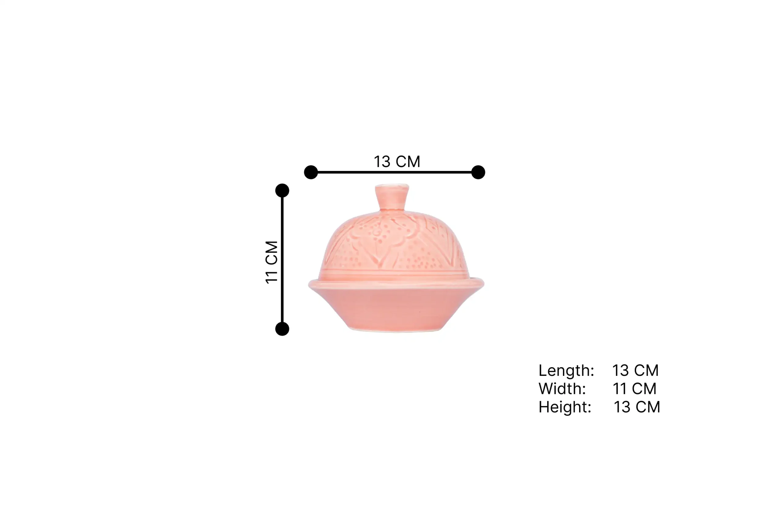 167-Pastel Pink Butter Dish ST