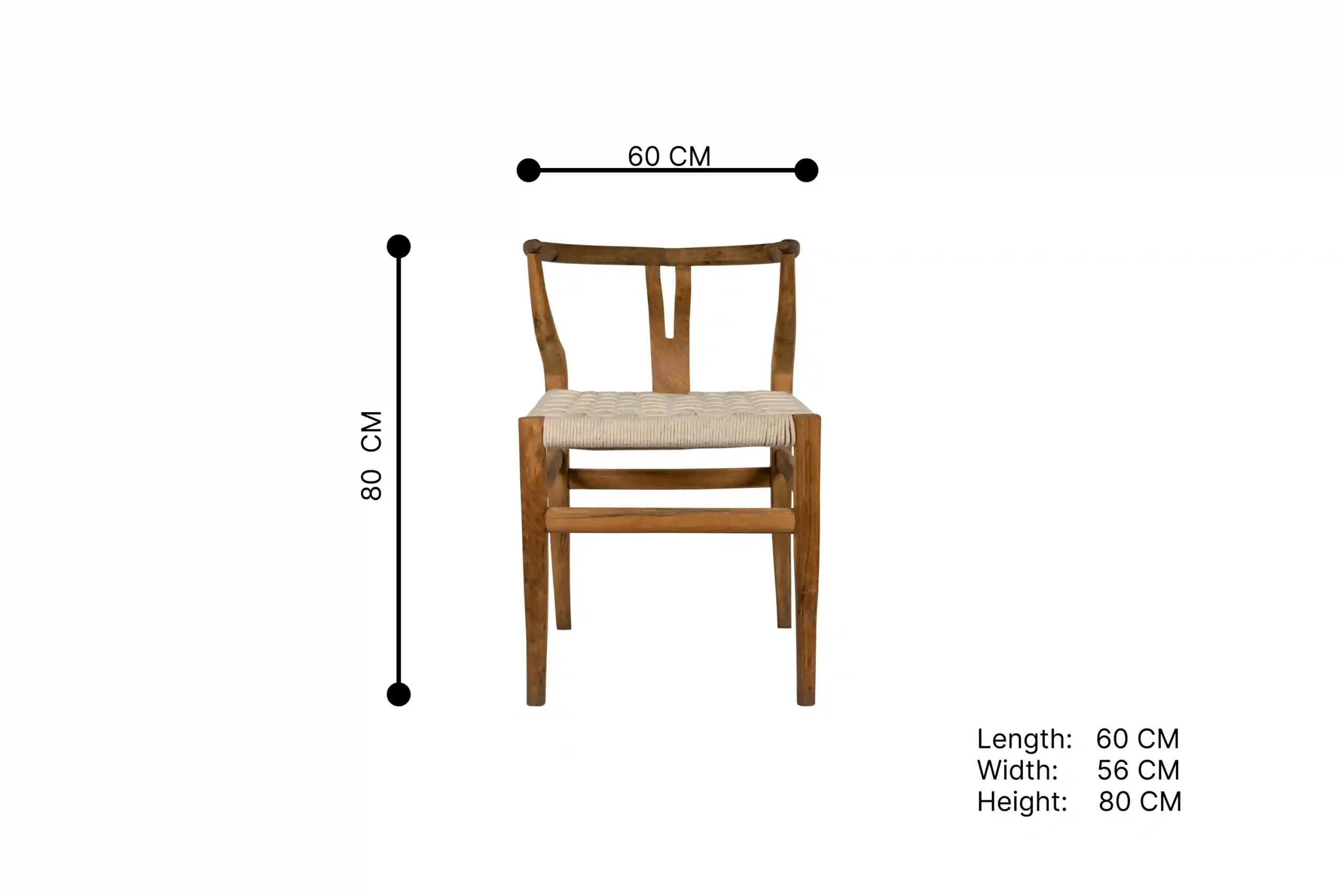 188- Sickle Nut Wooden Chair ST