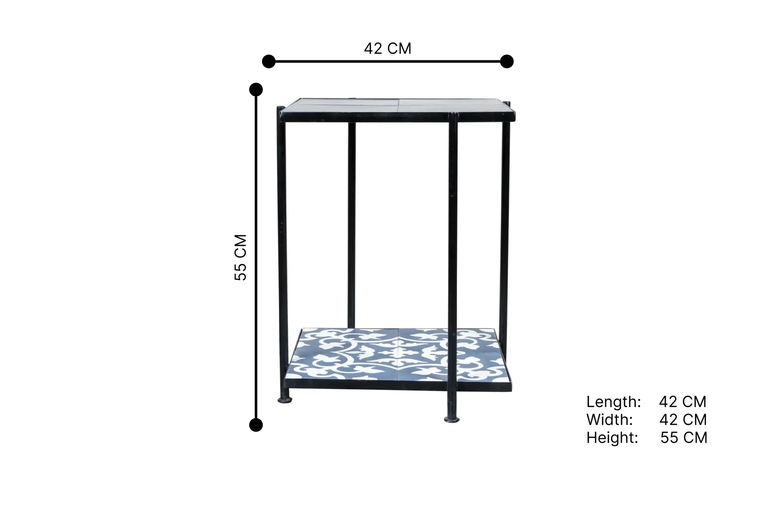 196- Pacific Blue Zellige Table ST