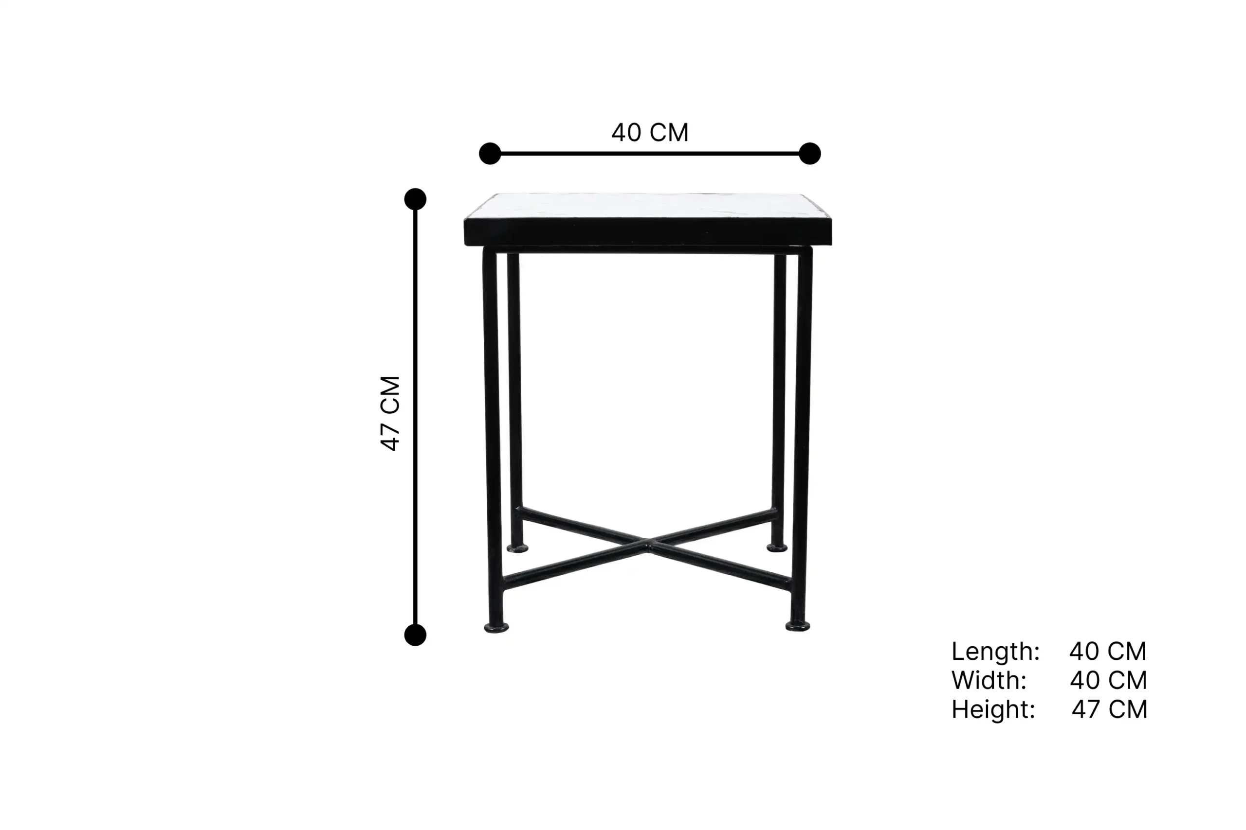 214- Snow White Tiles SquareTable ST