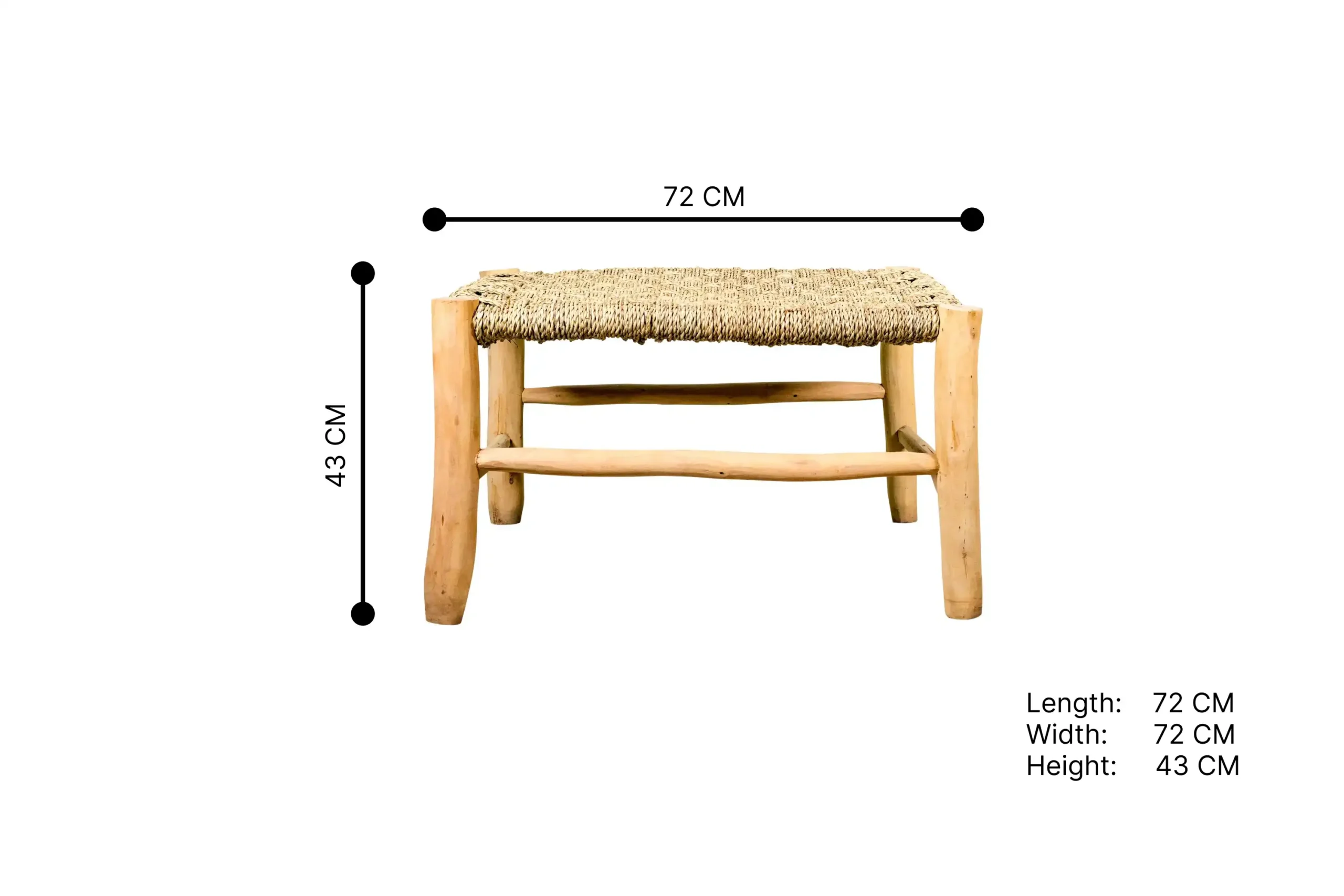 217- Straw Square TABLE ST