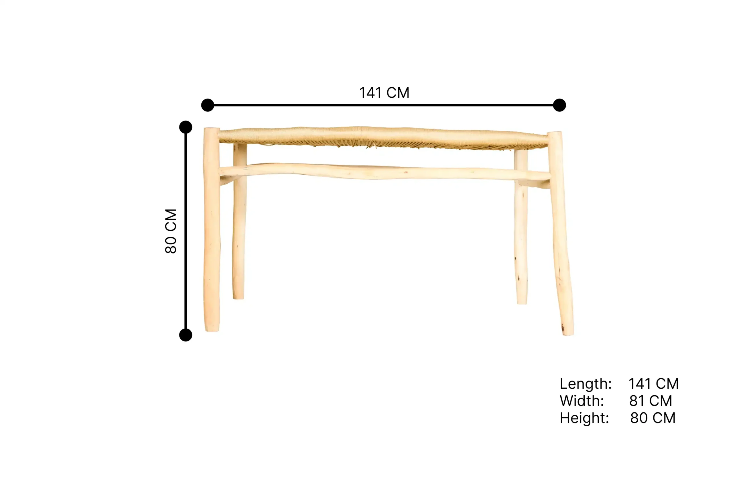 218- Golden Qitan Rectangle Table ST