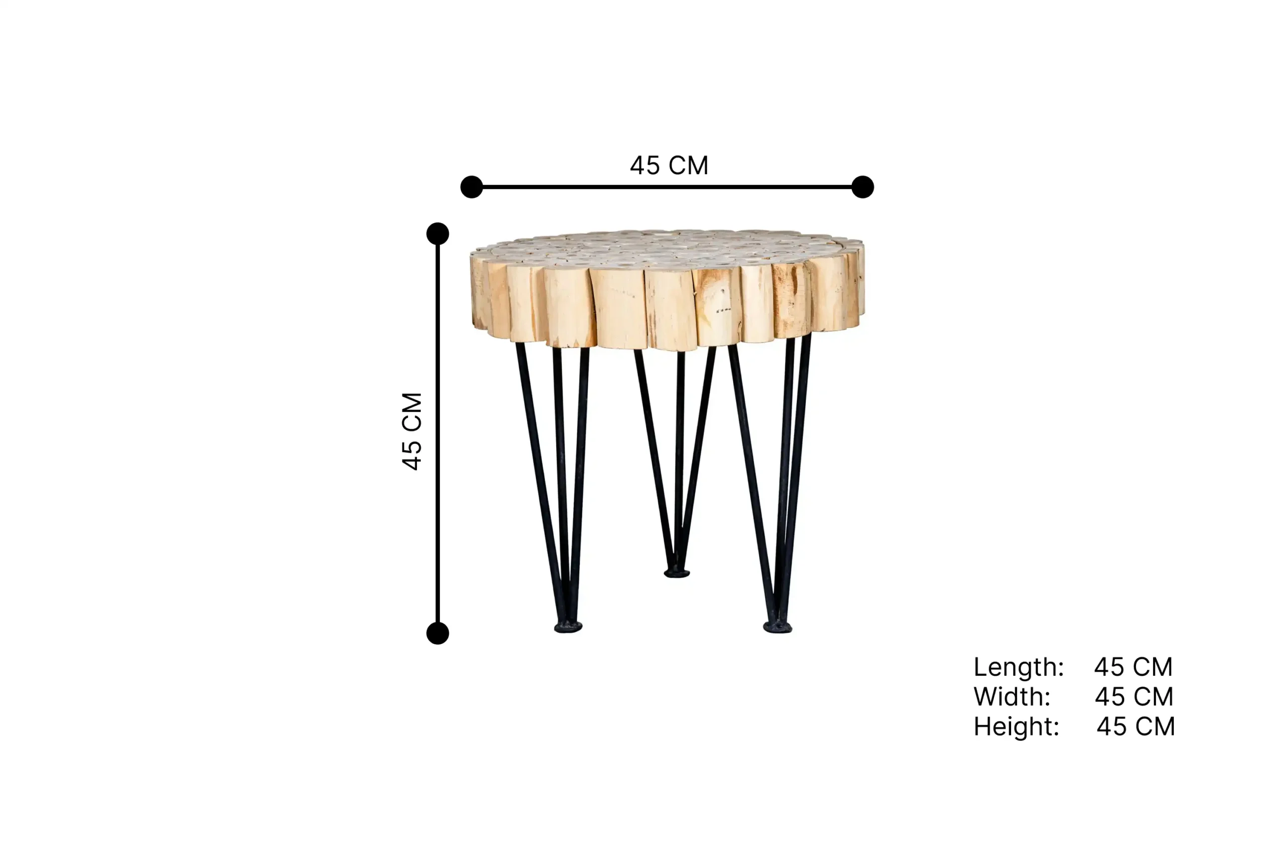 220- Wooden Slices Round Table ST