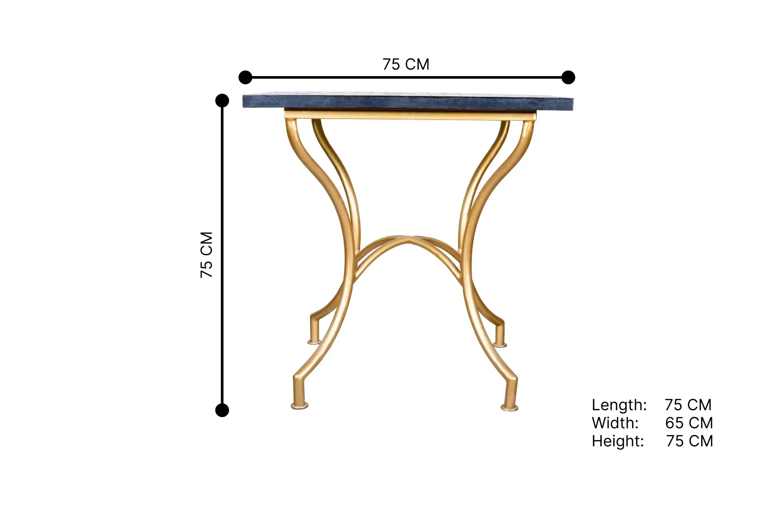 227-Beige and White Zelij Tiles Square Table ST
