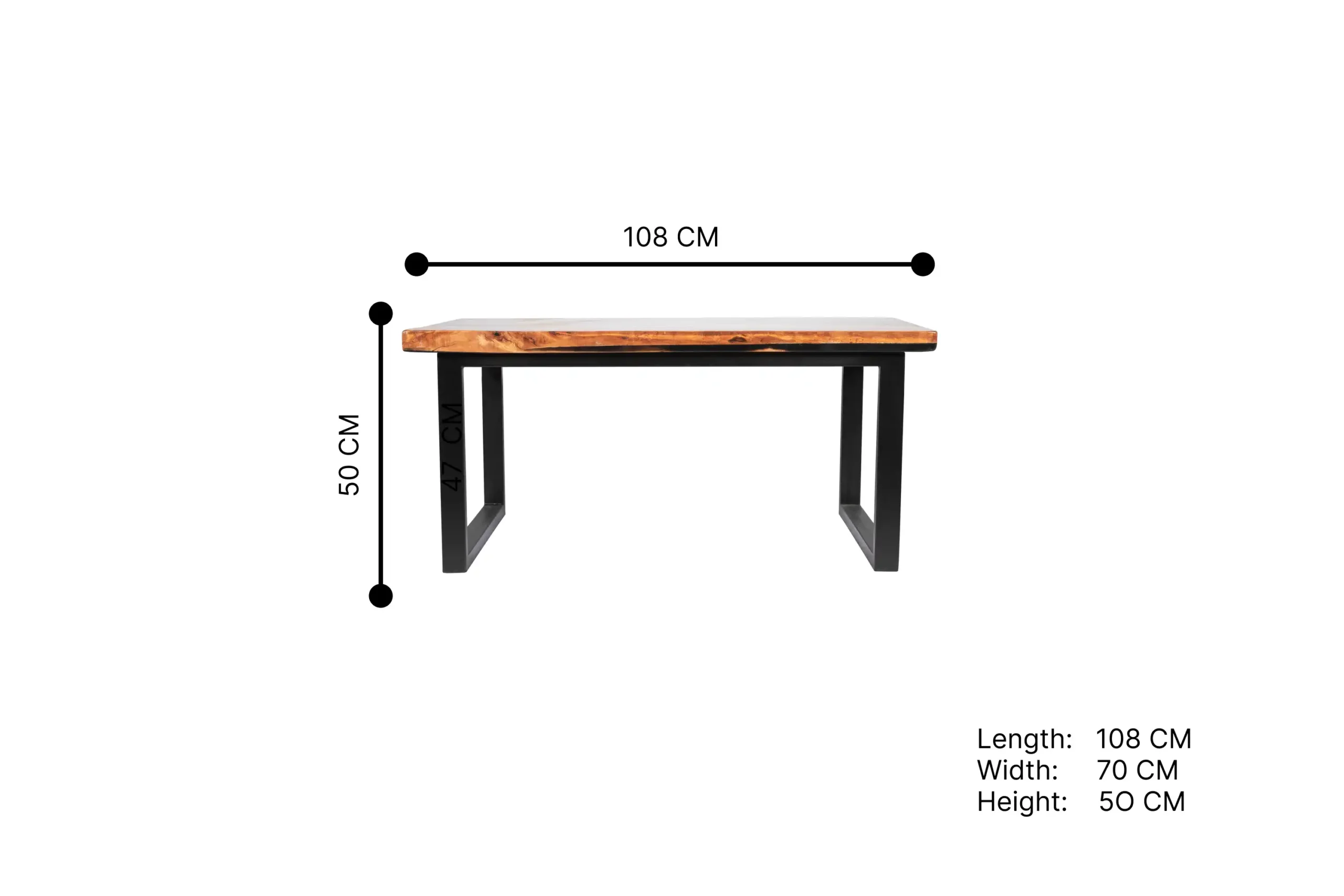 228- Selenite River Wooden Table ST