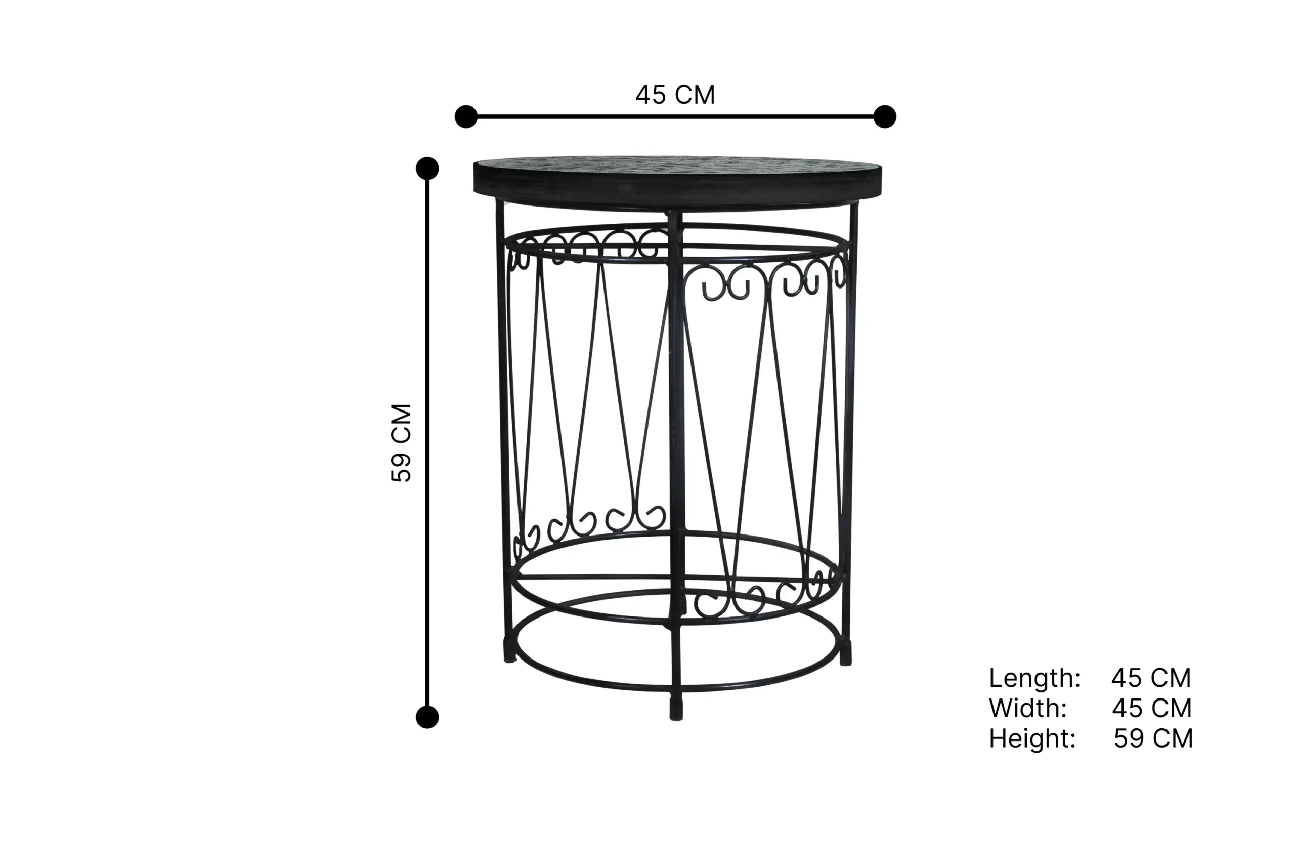 232-Tamegroute Zellige Round Table ST